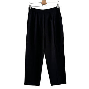 St. John Basics Vintage 80's/90's Black Santana Knit High Rise Straight Leg Pant